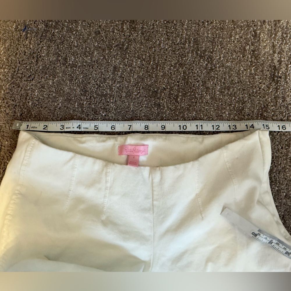 Lilly Pulitzer Cropped White Pants Size 4 - Picture 10 of 14